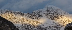 Preview wallpaper huesca, spain, mountains, peaks, snow