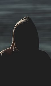 Preview wallpaper human, hood, anonymous, blur, darkness
