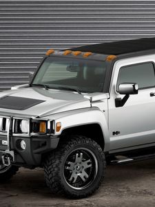 Preview wallpaper hummer, h3, auto, gray