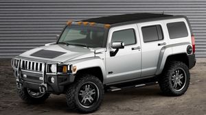Preview wallpaper hummer, h3, auto, gray