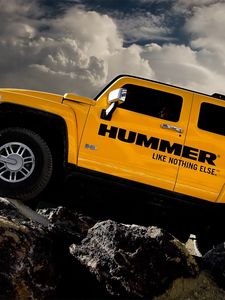 Preview wallpaper hummer, h3, auto, yellow, left side