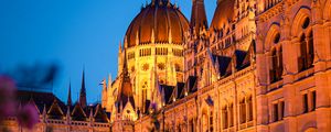 Preview wallpaper hungarian parliament, building, architecture, sky, hungary