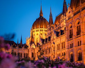 Preview wallpaper hungarian parliament, building, architecture, sky, hungary