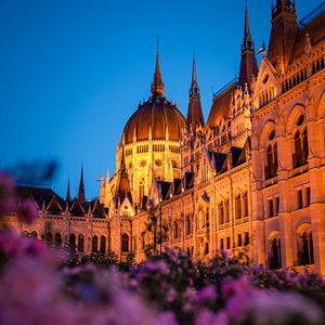 Preview wallpaper hungarian parliament, building, architecture, sky, hungary