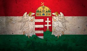 Preview wallpaper hungary, flag, background, symbol, texture