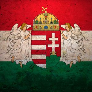 Preview wallpaper hungary, flag, background, symbol, texture