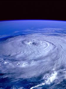 Preview wallpaper hurricane, space, view from space, planet, earth