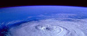 Preview wallpaper hurricane, space, view from space, planet, earth