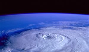 Preview wallpaper hurricane, space, view from space, planet, earth