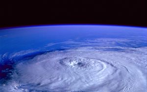 Preview wallpaper hurricane, space, view from space, planet, earth