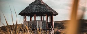 Preview wallpaper hut, building, wooden, grass