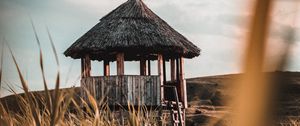 Preview wallpaper hut, building, wooden, grass