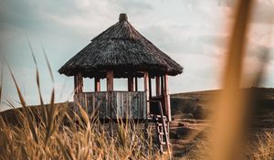 Preview wallpaper hut, building, wooden, grass