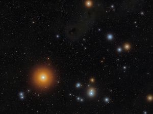 Preview wallpaper hyades, aldebaran, cluster, stars, space