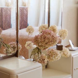 Preview wallpaper hydrangea, flowers, bouquet, mirror, light