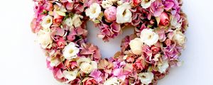 Preview wallpaper hydrangea, lisianthus russell, flowers, heart