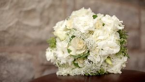 Preview wallpaper hydrangea, lisianthus russell, ornamental cabbage, bouquet, white