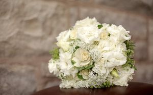 Preview wallpaper hydrangea, lisianthus russell, ornamental cabbage, bouquet, white