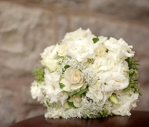Preview wallpaper hydrangea, lisianthus russell, ornamental cabbage, bouquet, white