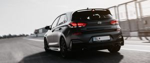 Preview wallpaper hyundai 130n, hyundai, car, rear view, road