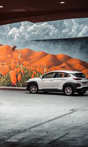 Preview wallpaper hyundai kona, hyundai, car, suv, white