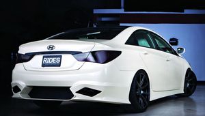 Preview wallpaper hyundai, sonata, white, rear view