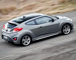 Preview wallpaper hyundai, veloster, turbo, side view, silver