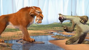 Preview wallpaper ice age, diego, sid, saber-toothed tiger, sloth