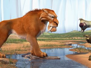 Preview wallpaper ice age, diego, sid, saber-toothed tiger, sloth