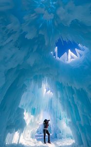 Preview wallpaper ice castle, photographer, ice, glacier