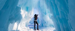 Preview wallpaper ice castle, photographer, ice, glacier