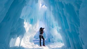 Preview wallpaper ice castle, photographer, ice, glacier