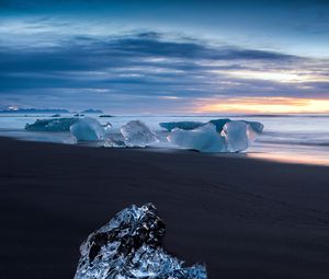 Preview wallpaper ice, coast, floe, horizon, sea