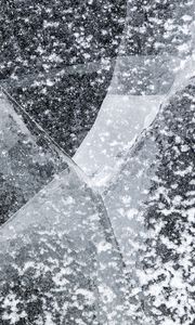 Preview wallpaper ice, crannies, texture, surface, grey
