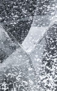 Preview wallpaper ice, crannies, texture, surface, grey