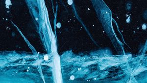 Preview wallpaper ice, cranny, blue, texture
