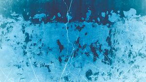 Preview wallpaper ice, cranny, blue, aerial view, texture