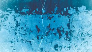 Preview wallpaper ice, cranny, blue, aerial view, texture