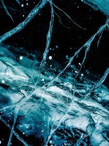 Preview wallpaper ice, cranny, surface, texture, blue