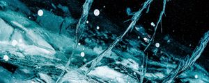 Preview wallpaper ice, cranny, surface, texture, blue