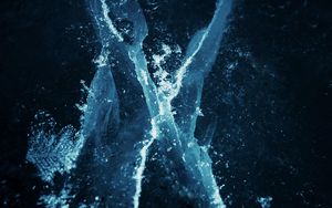 Wallpaper ice, bubbles, cranny, texture, blue hd, picture, image