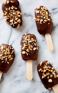 Preview wallpaper ice cream, chocolate, nuts, dessert