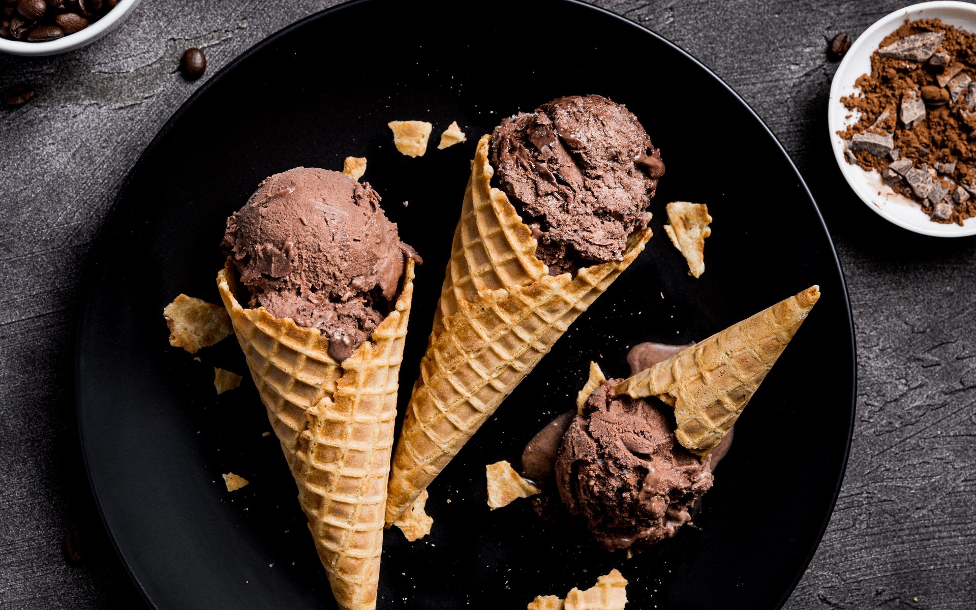 Download wallpaper 1920x1200 ice cream, coffee, grains, dessert ...