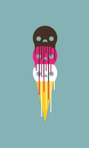 Preview wallpaper ice cream, colorful, minimalist, sweet
