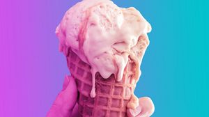 Preview wallpaper ice cream, cone, hand, dessert