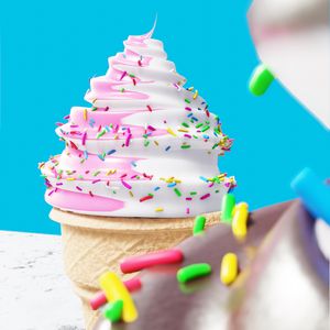 Preview wallpaper ice cream, dessert, food, bright, topping