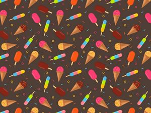 Preview wallpaper ice cream, multicolored, patterns, texture