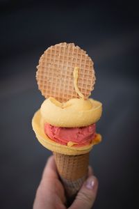 Preview wallpaper ice cream, waffles, dessert