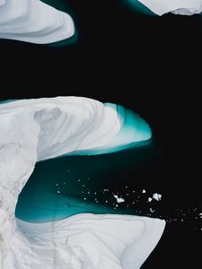 Preview wallpaper ice floe, ice, snow, water