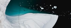 Preview wallpaper ice floe, ice, snow, water